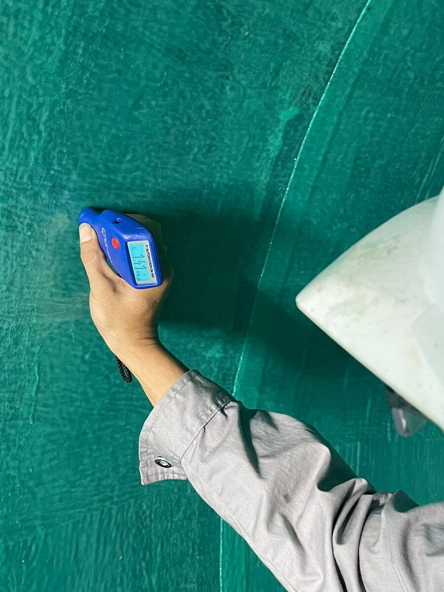 ตรวจวัดความหนาของชั้นเคลือบผิวถัง